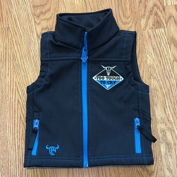 Cowboy Hardwear Boys Too Tough To Cry Poly Shell Vest 18M - Picture 1 of 7